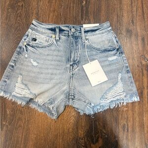 KanCan Light Blue Distressed Jean Shorts